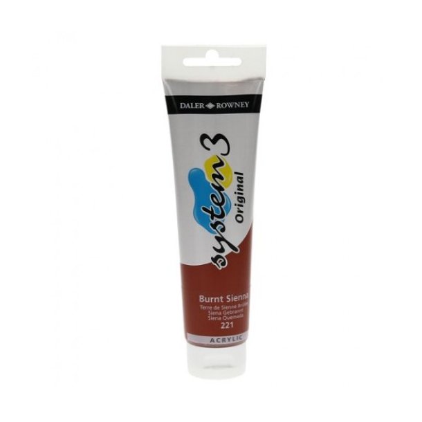 Akrylmaling System 3 150 ml. Burnt Sienna 221