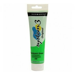 Akrylmaling System 3 150 ml. Fluorescent Green 349