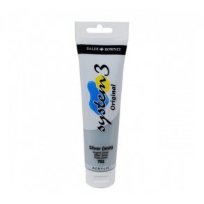 Akrylmaling System 3 150 ml. Silver (imit) 702