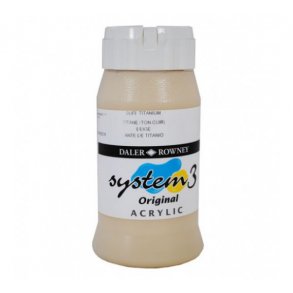 Akrylmaling System 3 500 ml. Buff Titanium