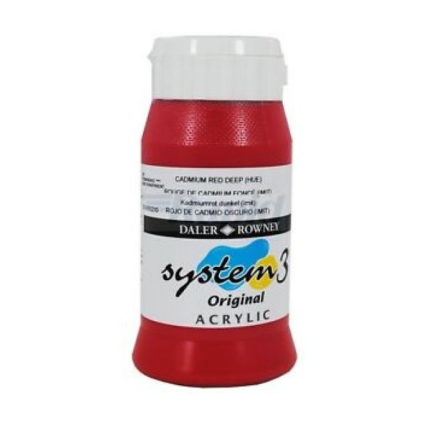 Akrylmaling System 3 500 ml. Cadmium red deep (hue)