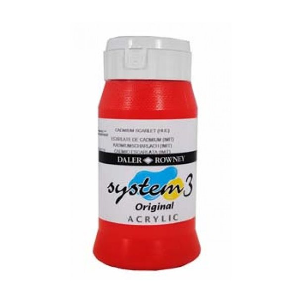 Akrylmaling System 3 500 ml. Cadmium Scarlet (hue)