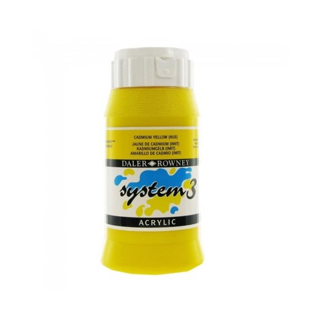 Akrylmaling System 3 Cadmium Yellow (hue) - System 3 original 500 ml. - Lunahobby