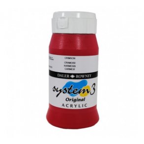 Akrylmaling System 3 500 ml. Crimson