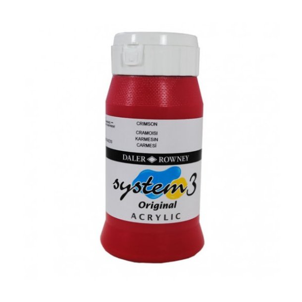 Akrylmaling System 3 500 ml. Crimson