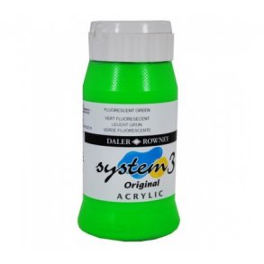 Akrylmaling System 3 500 ml. Fluorescent Green