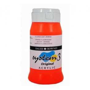 Akrylmaling System 3 500 ml. Fluorescent Orange
