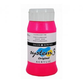 Akrylmaling System 3 500 ml. Fluorescent Pink