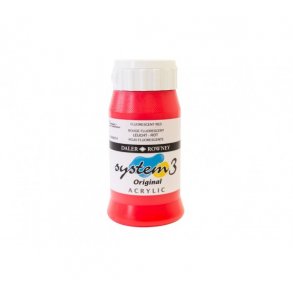 Akrylmaling System 3 500 ml. Fluorescent Red