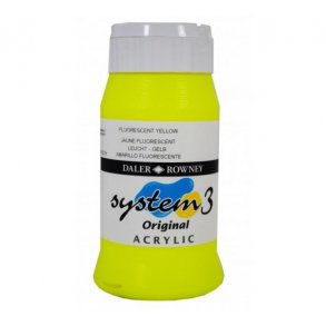 Akrylmaling System 3 500 ml. Fluorescent Yellow
