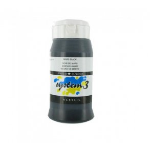 Akrylmaling System 3 500 ml. Mars Black PL