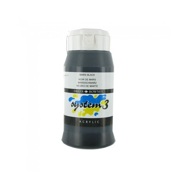 Akrylmaling System 3 500 ml. Mars Black PL