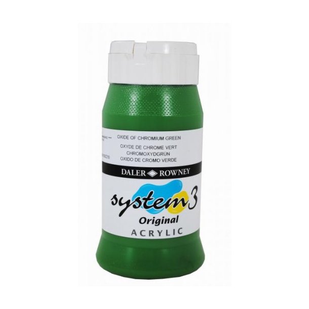 Akrylmaling System 3 500 ml. Oxide of Chromium Green