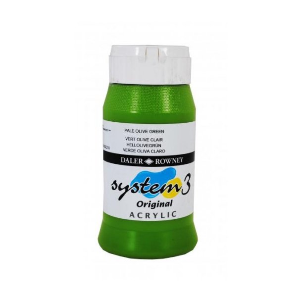 Akrylmaling System 3 500 ml. Pale Olive Green