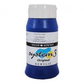 Akrylmaling System 3 500 ml. Process Cyan