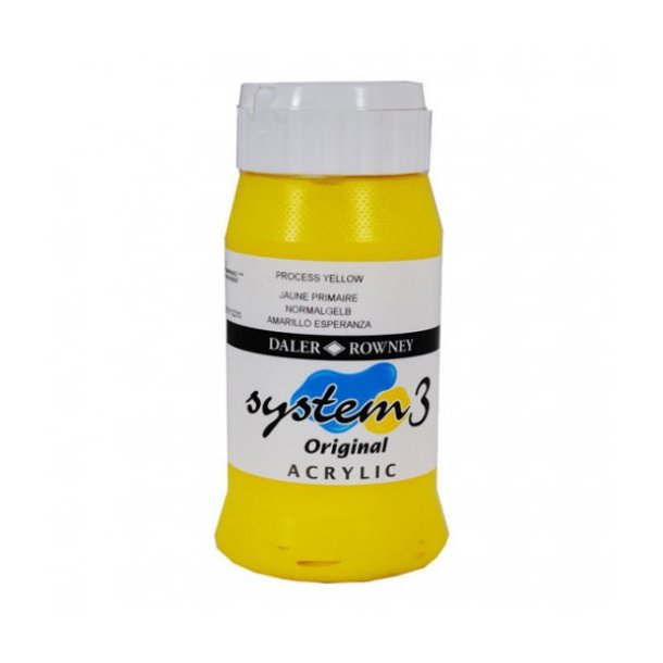 Akrylmaling System 3 500 ml. Process Yellow