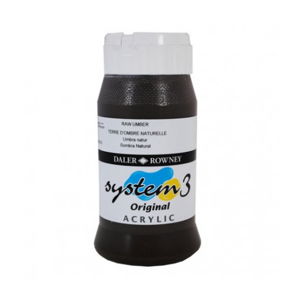 Akrylmaling System 3 500 ml. Raw Umber