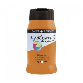 Akrylmaling System 3 500 ml. Rich Gold (HUE)