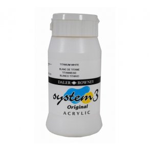 Akrylmaling System 3 500 ml. Titanium White PL