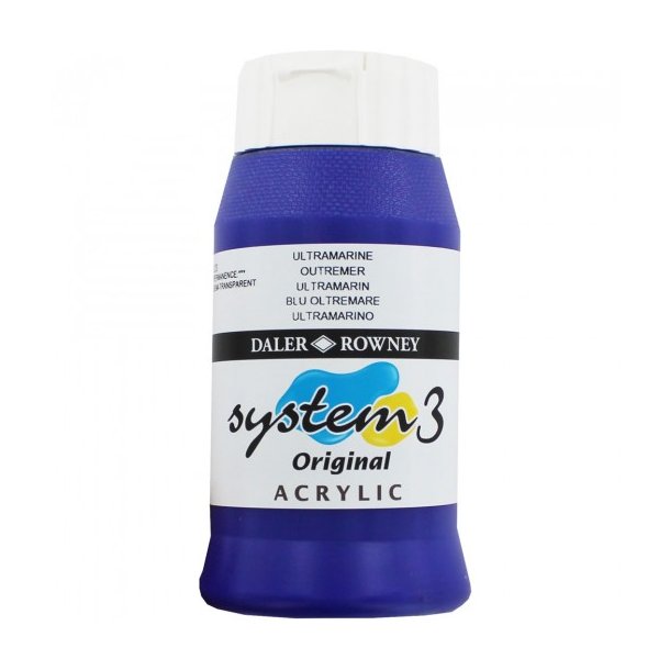 Akrylmaling System 3 500 ml. Ultramarine