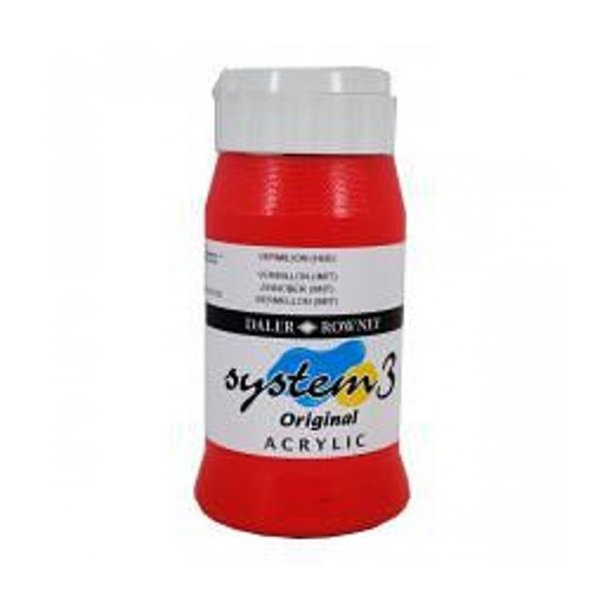 Akrylmaling System 3 500 ml. Vermilion (Hue)