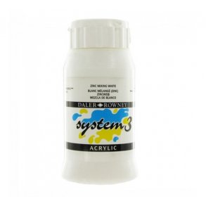 Akrylmaling System 3 500 ml. Zinc Mixing White