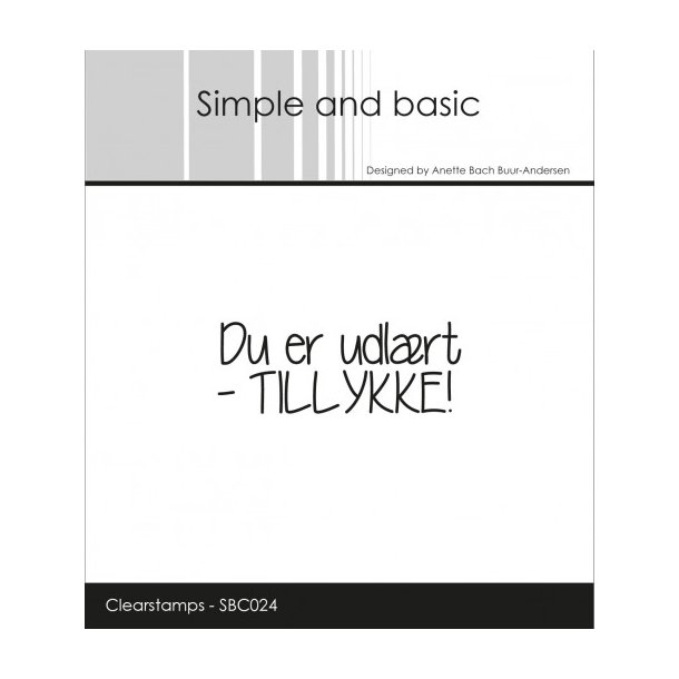 Akrylstempel SB "Du er udl�rt - TILLYKKE" SBC024 ST11