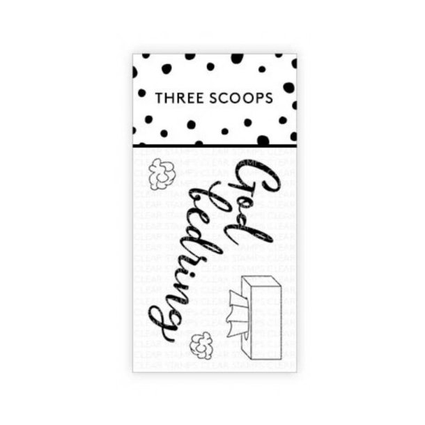 Akrylstempel Three Scoops God bedring