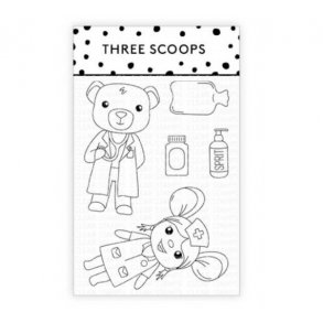 Akrylstempel Three Scoops Lge & sygeplejerske ST15