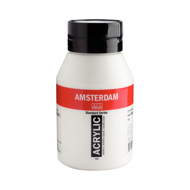 Amsterdam Akrylmaling 1000 ML. "Titanium White 105"