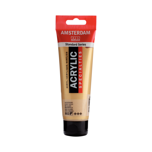 Amsterdam Akrylmaling 120 ML. "Light Gold 802"