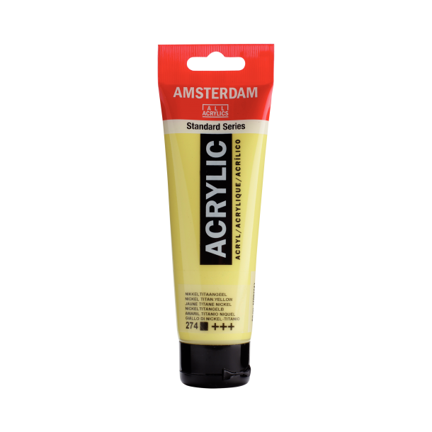 Amsterdam Akrylmaling 120 ML. "Nickel Titanium Yellow 274"