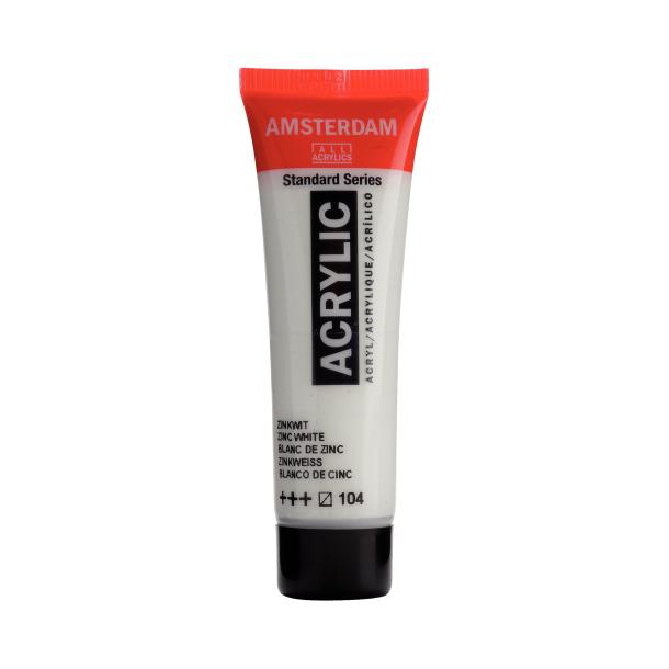 Amsterdam Akrylmaling 20 ML. "Zinc White 104"