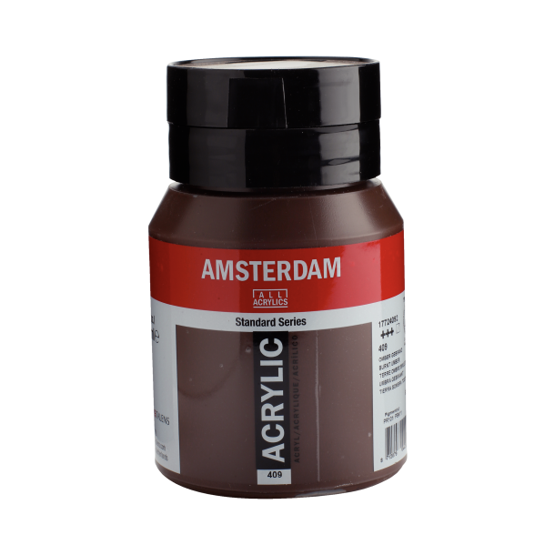 Amsterdam Akrylmaling 500 ML. "Burnt Umber 409"