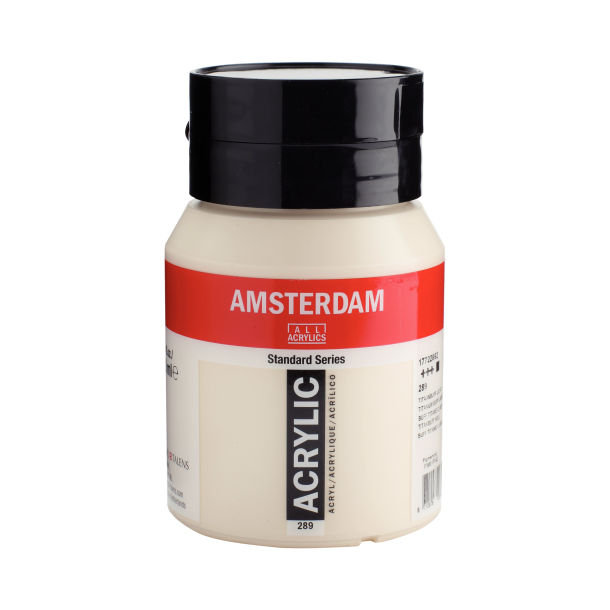 Amsterdam Akrylmaling 500 ML. "Titanium buff light 289"