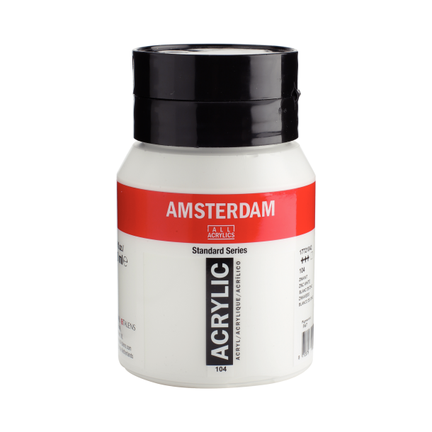 Amsterdam Akrylmaling 500 ML. "Zinc white 104"