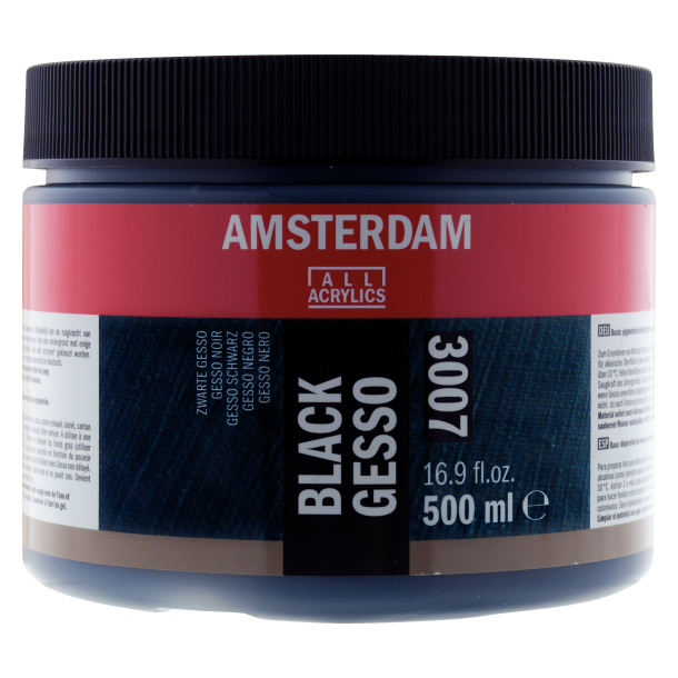 Amsterdam Black Gesso 500 ML.