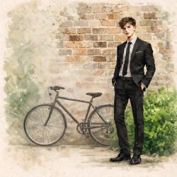 Papirblok Ung i nuet - 15,5 cm x 15,5 cm. - Luna Hobby