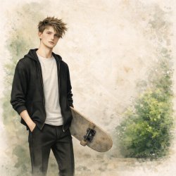 Papirblok Ung i nuet - 15,5 cm x 15,5 cm. - Luna Hobby