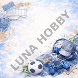 Papirblok Game On - 15 x 15 cm. - Luna Hobby