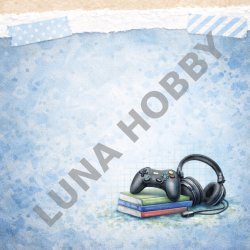 Papirblok Game On - 15 x 15 cm. - Luna Hobby