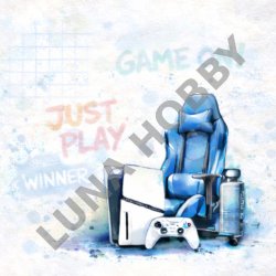 Papirblok Game On - 15 x 15 cm. - Luna Hobby