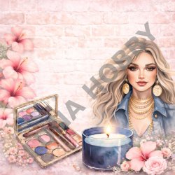 Papirblok UNGE DR�MME - 15,5 x 15,5 cm - Luna Hobby