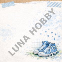 Papirblok Game On - 15 x 15 cm. - Luna Hobby