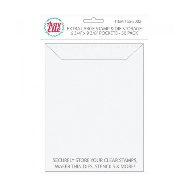 Avery elle stamp &amp; Die Storage pockets 50stk 6 3/4" x 9 3/8" x-large