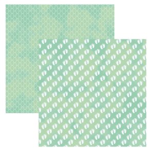 Designpapir Baby f�dder gr�n - 30,5 x 30,5 cm - Luna Hobby