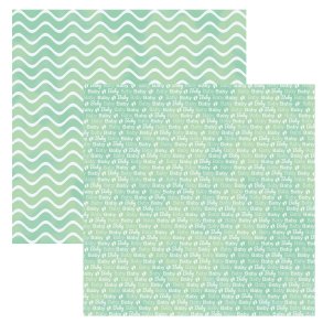 Designpapir Baby Gr�n - 30,5 x 30,5 cm - Luna Hobby
