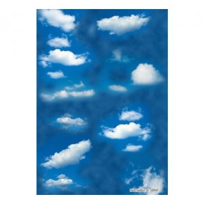 Basispapir bl� himmel med skyer M28