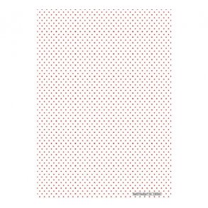 Basispapir hvid med r�de prikker M26