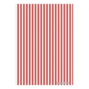 Basispapir hvid med r�de striber M26